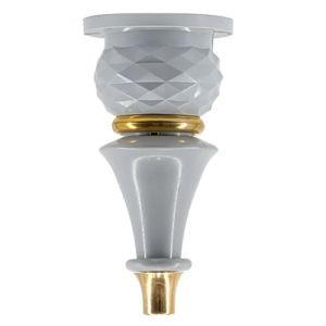 پایه پلیمری کریستال 18cm طوسی