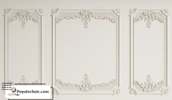 قاب بندی دیوار و ترکیب گل پی وی سی برای طراحی