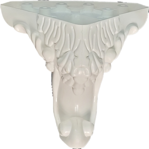 پایه پلیمری شمعی سفید 14cm